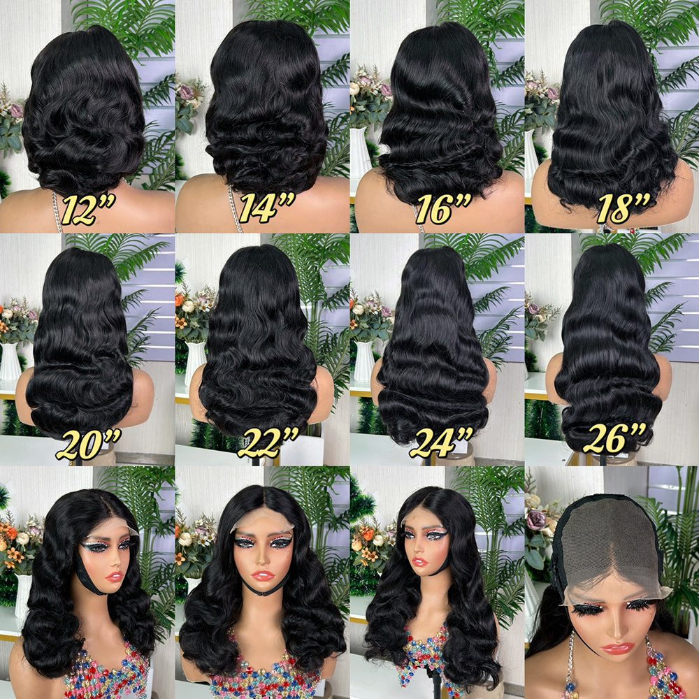 Nature Black 5x5 Lace Closure Raw Hair Loose Body Wigs