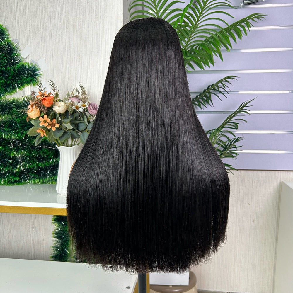 Nature Black Sdd Burmese Closure Super Double Drawn Bob Wigs