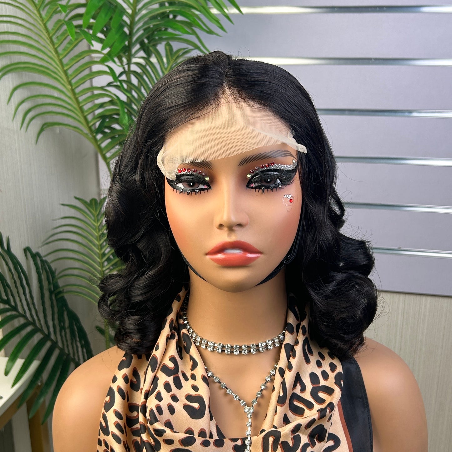 High Quality Nature Black Loose Boncy Virgin Human Hair Wigs