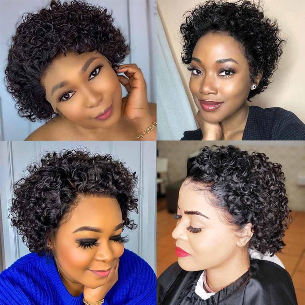 Short Bob Curly Wave 13*1 Lace Frontal Wig GH131BOB01