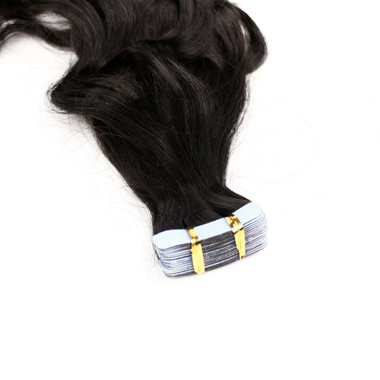 Bande italienne de boucle de cheveux humains de Vierge de nature dans l'extension de cheveux