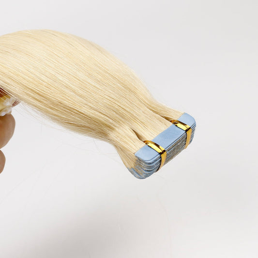 Bande droite de cheveux humains vierges blonds dans l'extension de cheveux