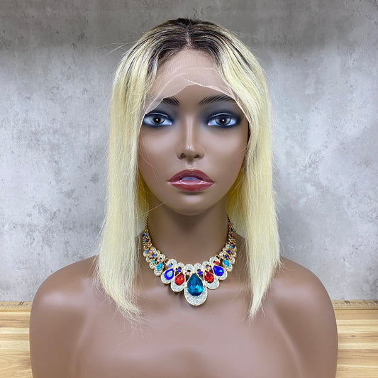 Mélanger la couleur blonde 613 perruque de cheveux humains Remy Bob