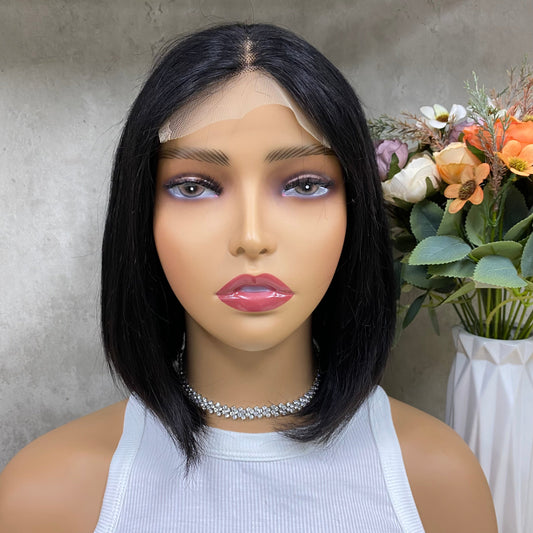Nature T-Part Closure Remy Cheveux Raides Bob Perruques