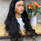 Nature 13x4 Lace Frontal Remy Human Hair Body Wave Long Hair Wigs