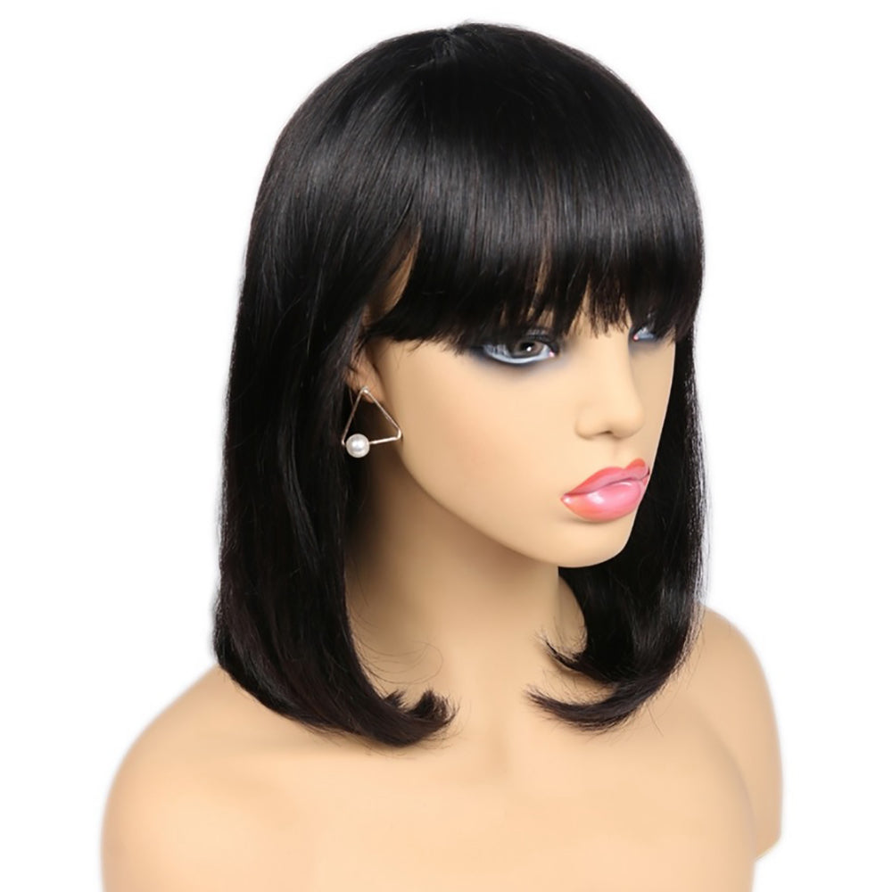 Guaranteehair Straight Fringe Bob Human Hair Wig GHMBOB01