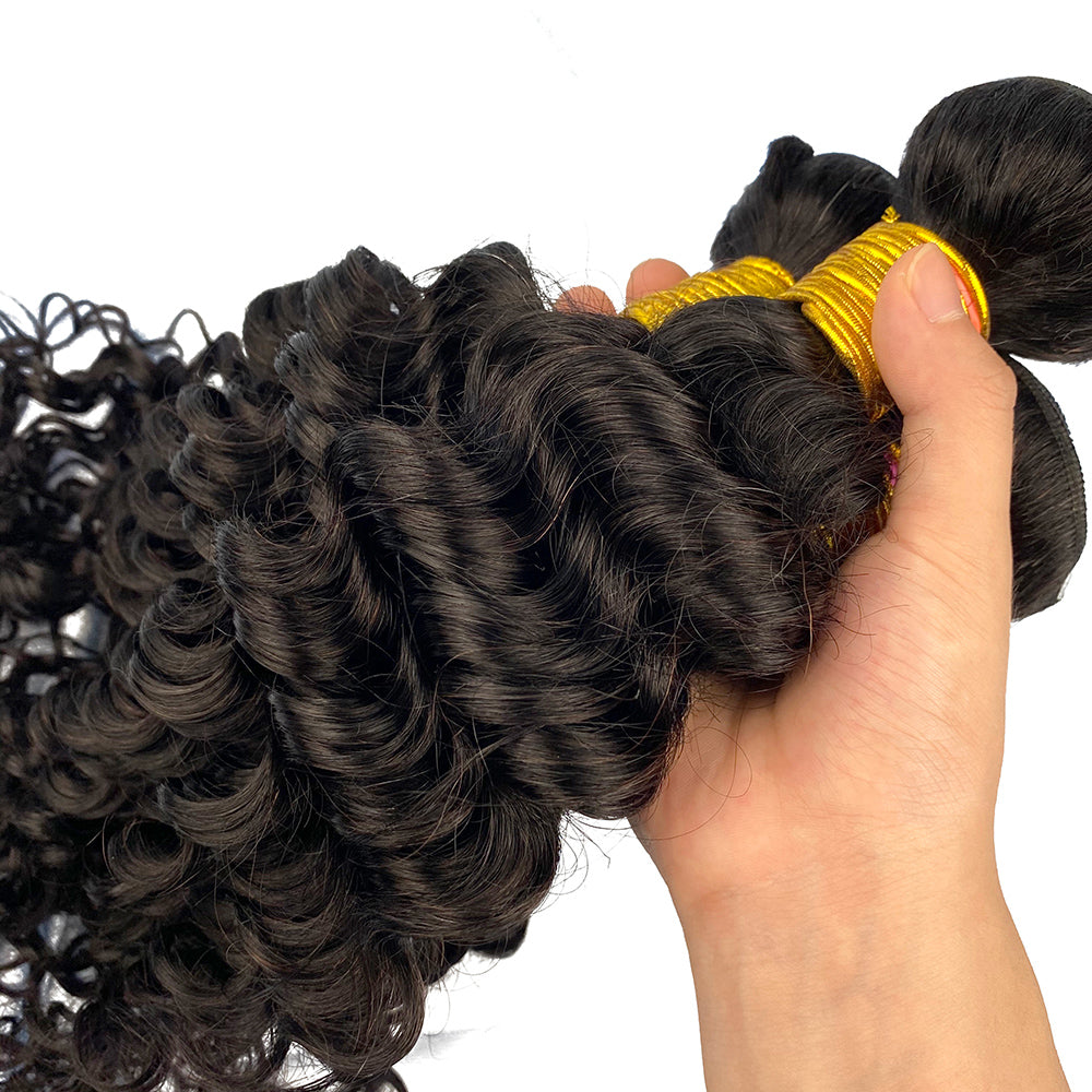 Guaranteehair Deep Wave Weave Nature Color Human Hair Bundles GHA8DW01