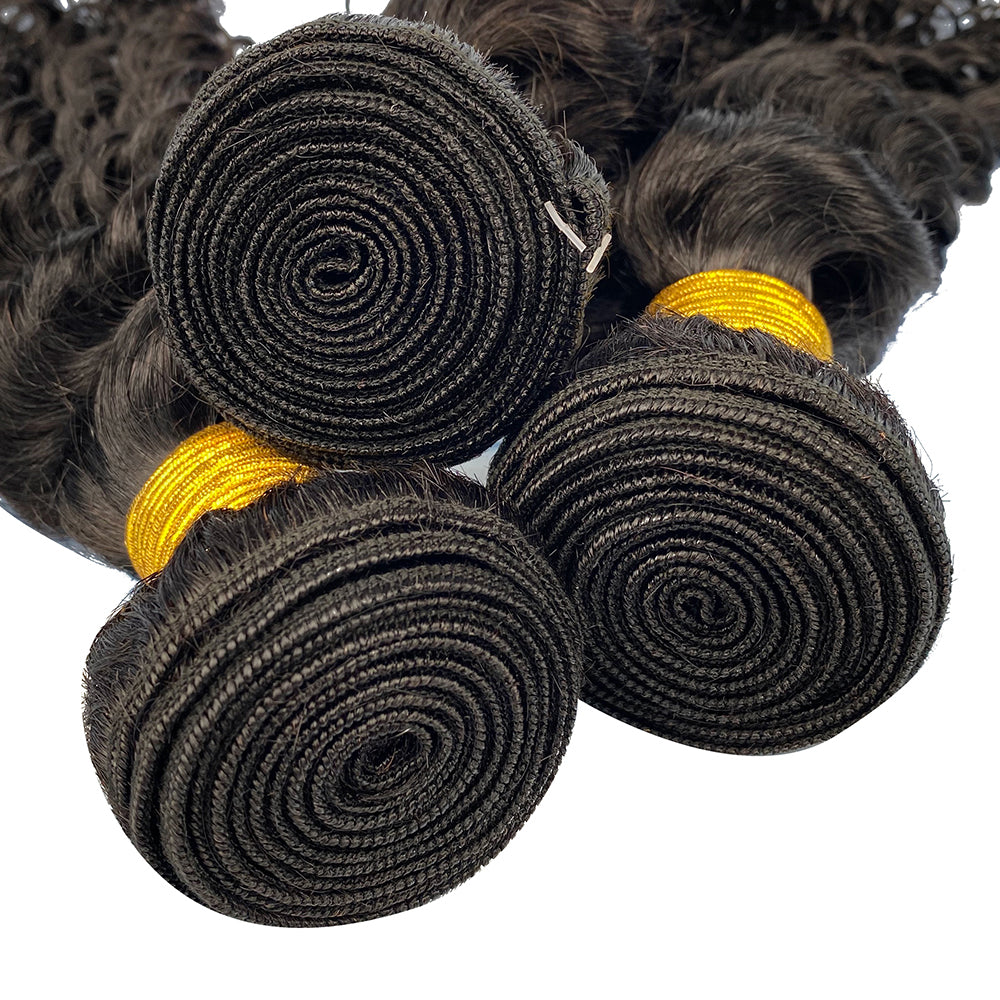 Guaranteehair Deep Wave Weave Nature Color Human Hair Bundles GHA8DW01