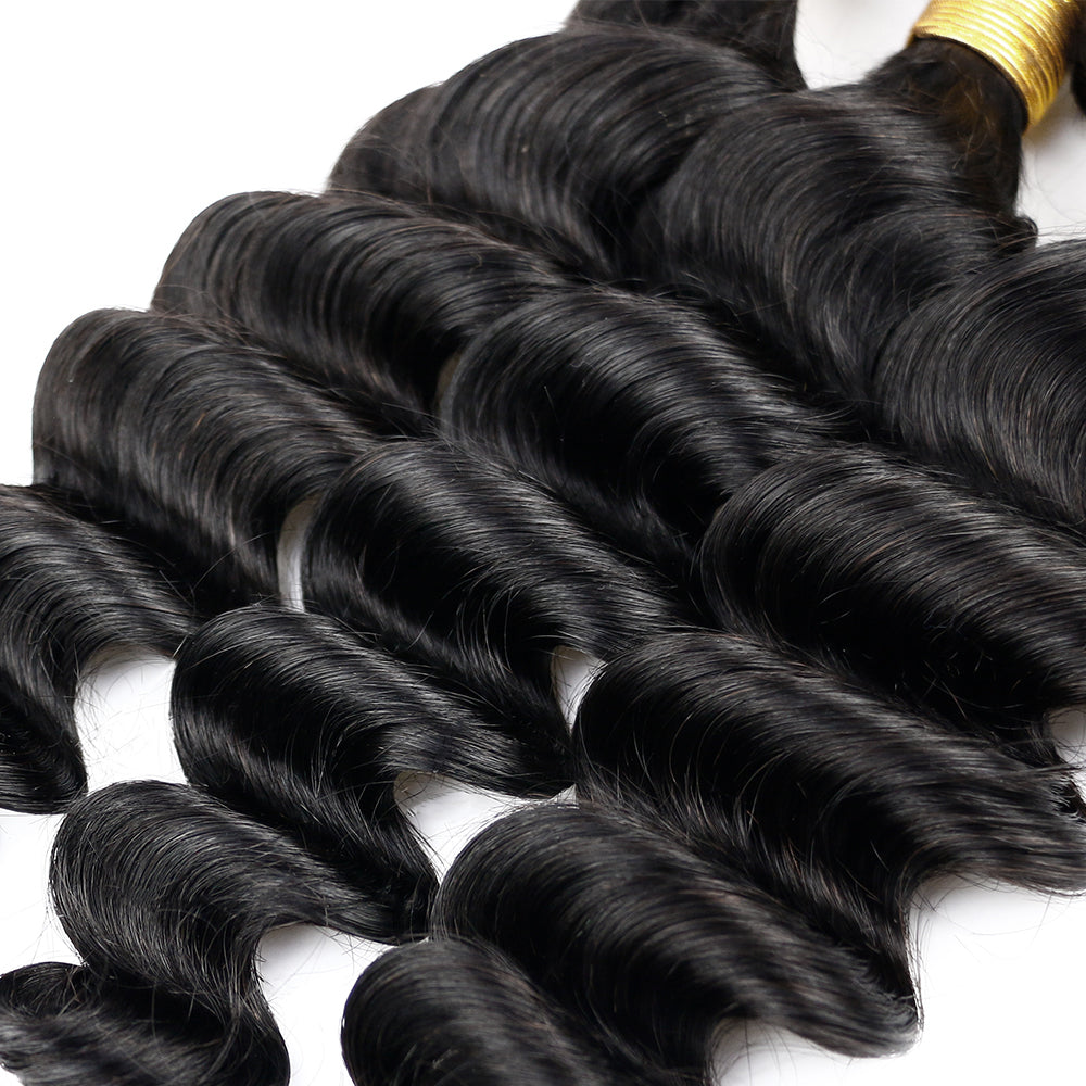 Guaranteehair Loose Deep Weave Brazilian Virgin Human Hair Bundles GHA8LD01