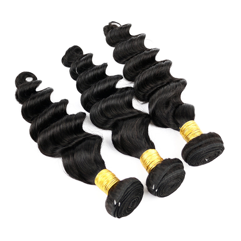 Guaranteehair Loose Deep Weave Brazilian Virgin Human Hair Bundles GHA8LD01