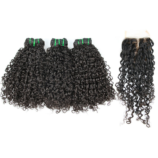 1b # Pissy One Fumi Hair 3 faisceaux avec fermeture à lacet 4x4