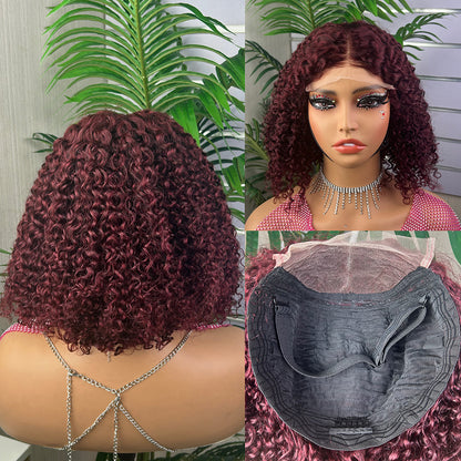 High Quality 5x5 Lace Raw Hair Jerry Curly Wigs