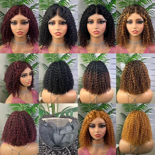 High Quality 5x5 Lace Raw Hair Jerry Curly Wigs