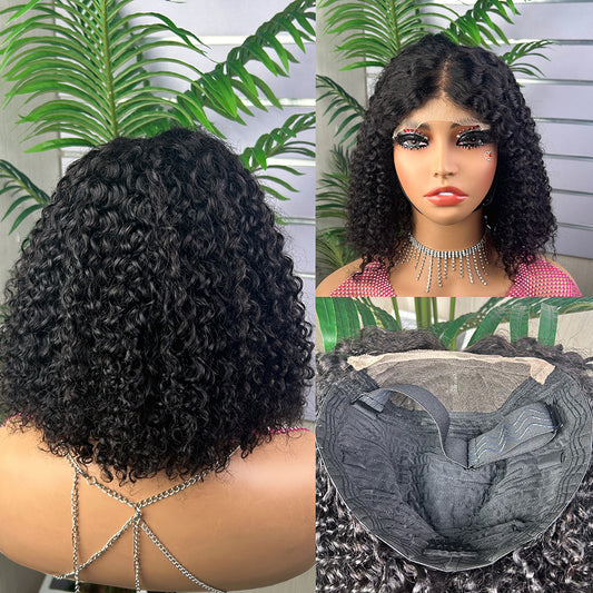 High Quality 5x5 Lace Raw Hair Jerry Curly Wigs