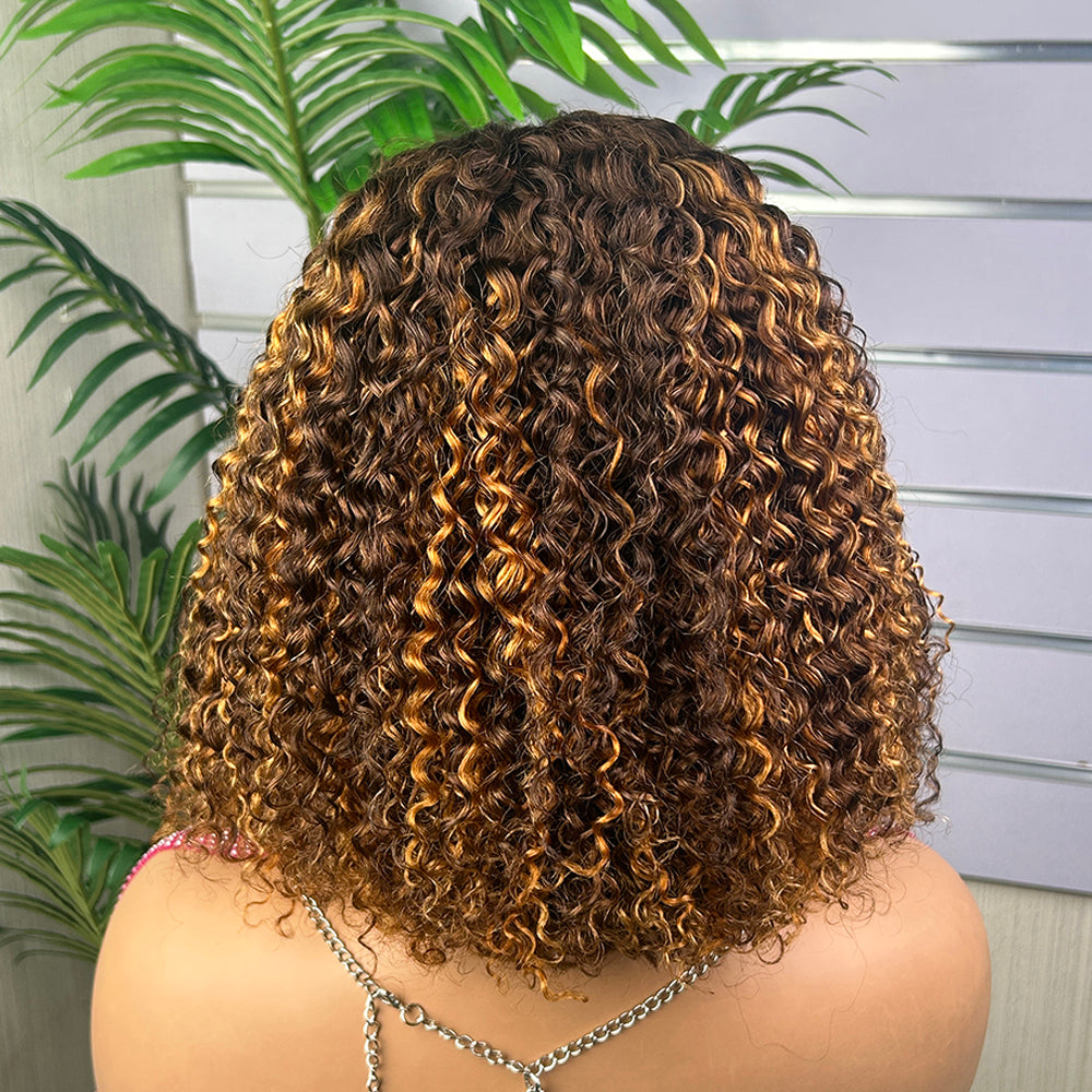 High Quality 5x5 Lace Raw Hair Jerry Curly Wigs
