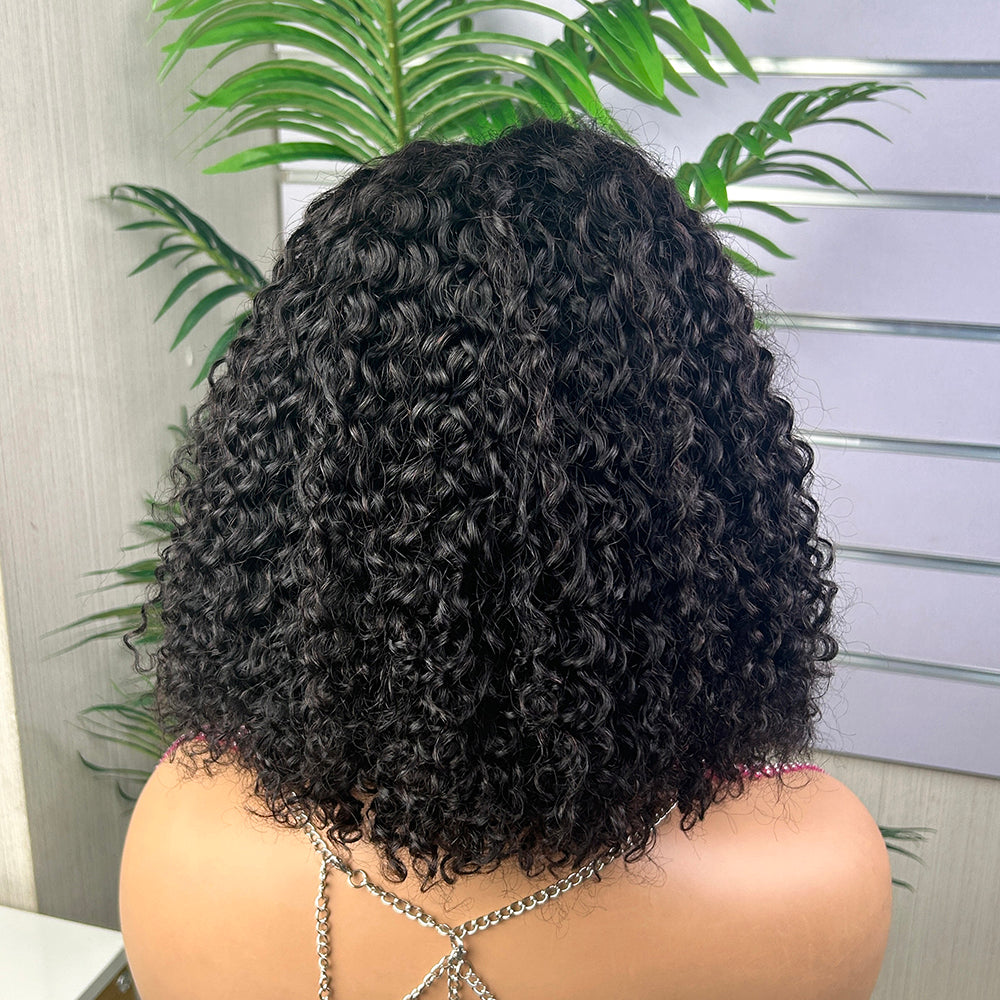High Quality 5x5 Lace Raw Hair Jerry Curly Wigs