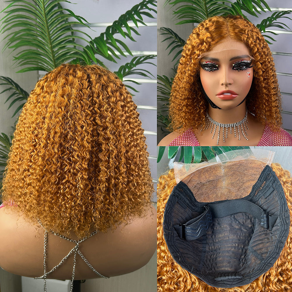 High Quality 5x5 Lace Raw Hair Jerry Curly Wigs