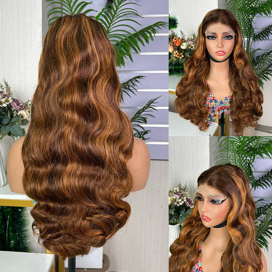 Piano 5x5 Lace Closure Raw Hair Loose Body Wigs