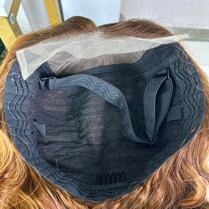 Perruques lisses lâches de cheveux bruts avec fermeture à lacets 5x5 Nature Black