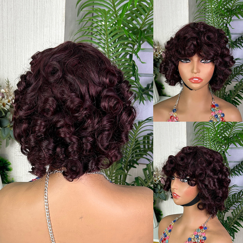 Haute Qualité Omber Bourgogne Remy Cheveux Humains 13x4 Dentelle Frontale Droite Cheveux Longs Perruques