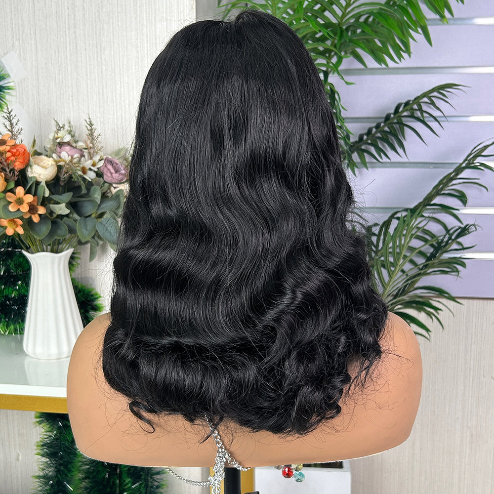 Nature Black 5x5 Lace Closure Raw Hair Loose Body Wigs