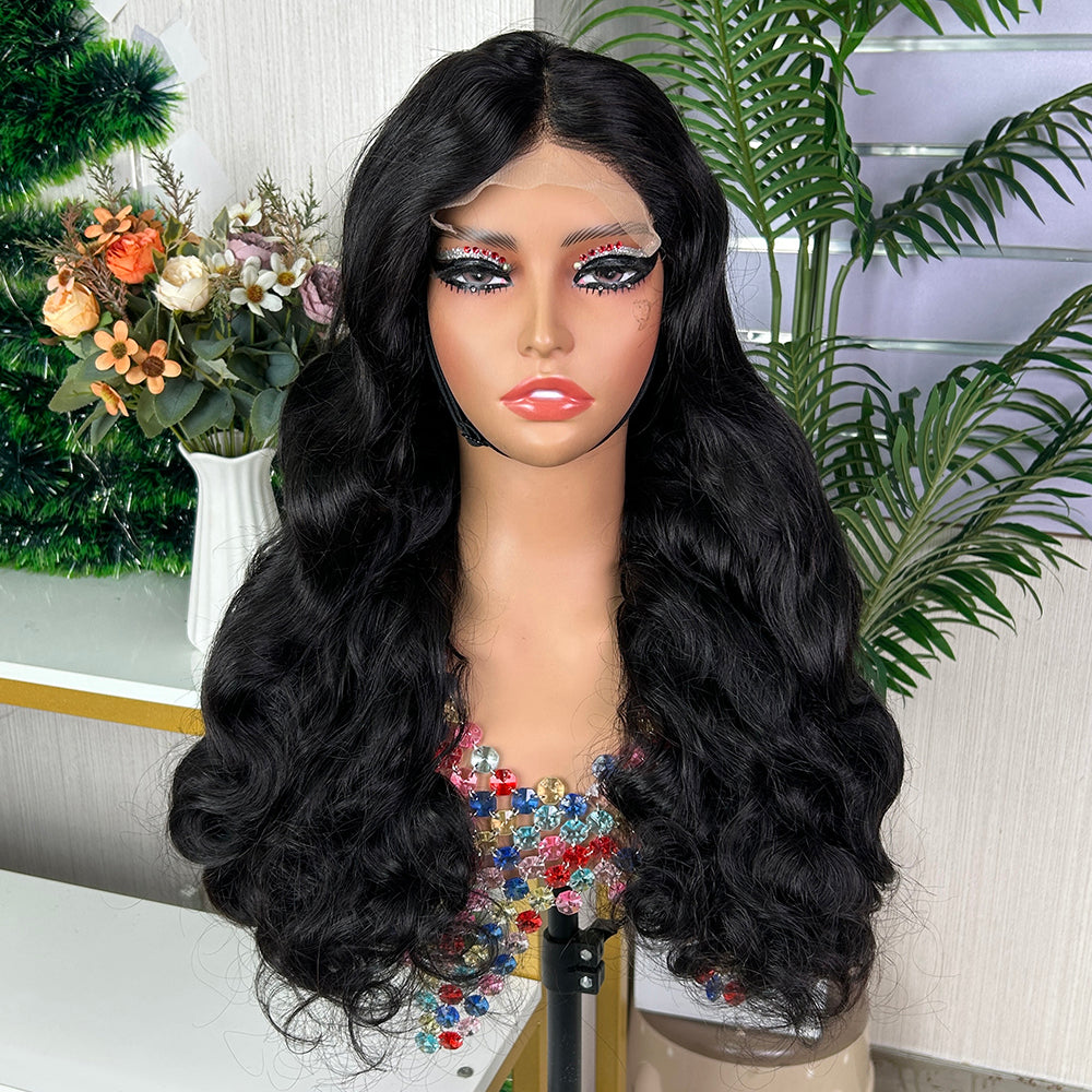 Nature Black 5x5 Lace Closure Raw Hair Loose Body Wigs