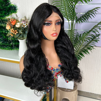 Nature Black 5x5 Lace Closure Raw Hair Loose Body Wigs