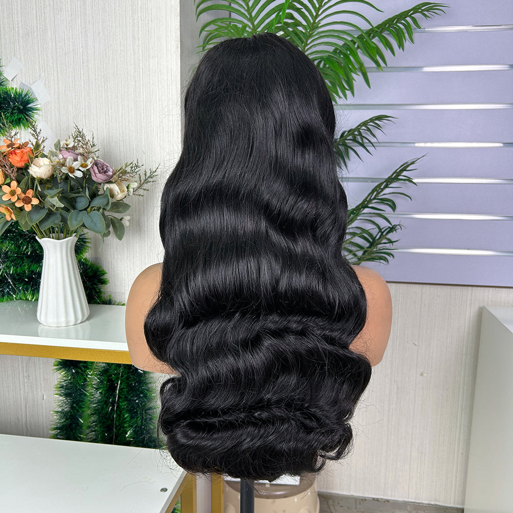 Nature Black 5x5 Lace Closure Raw Hair Loose Body Wigs