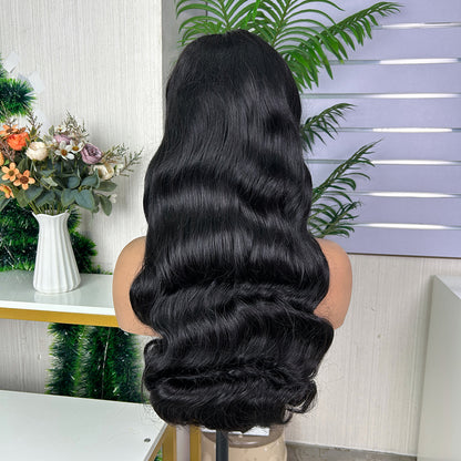 Nature Black 5x5 Lace Closure Raw Hair Loose Body Wigs