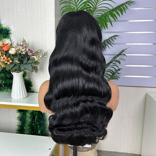 Nature Black 5x5 Lace Closure Raw Hair Loose Body Wigs
