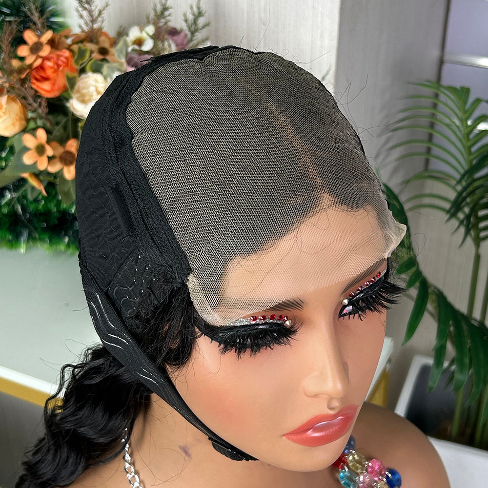 Nature Black 5x5 Lace Closure Raw Hair Loose Deep Wigs