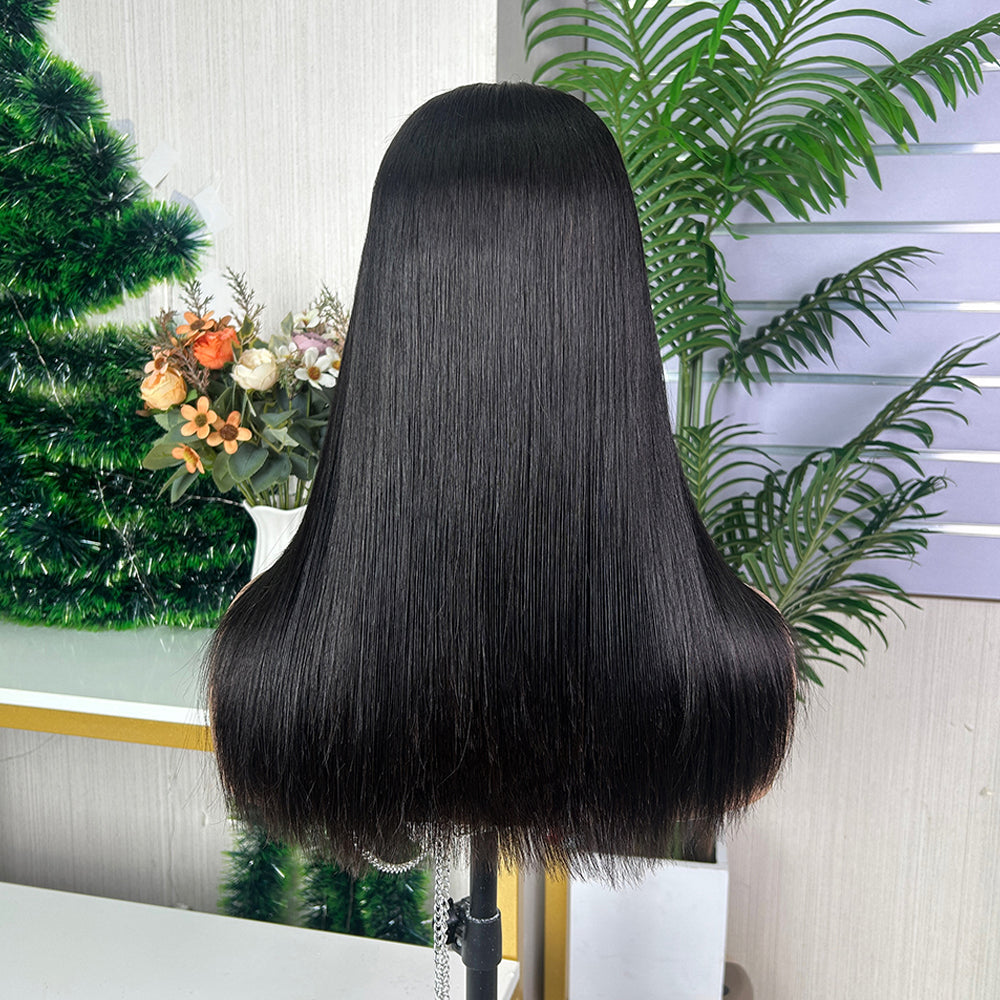 Nature Black Sdd Burmese Closure Super Double Drawn Bob Wigs