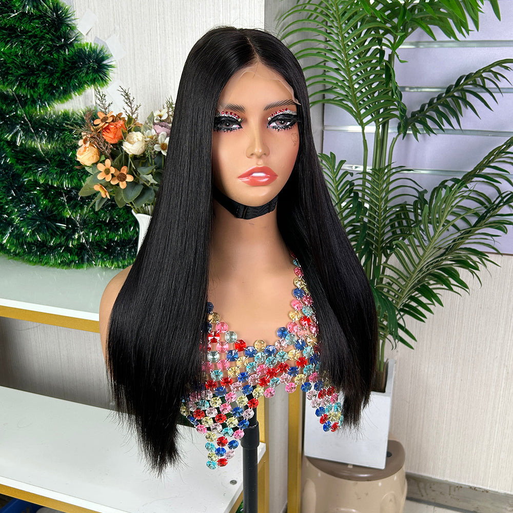 Nature Black Sdd Burmese Closure Super Double Drawn Bob Wigs