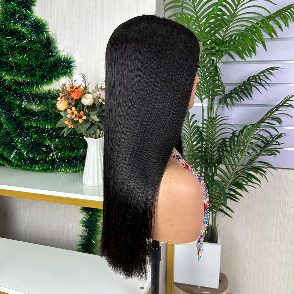 Nature Black Sdd Burmese Closure Super Double Drawn Bob Wigs