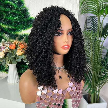 High Quality V-Part Sdd Pixie Curly Wig