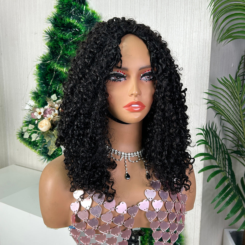 High Quality V-Part Sdd Pixie Curly Wig
