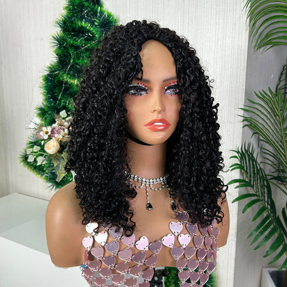 High Quality V-Part Sdd Pixie Curly Wig