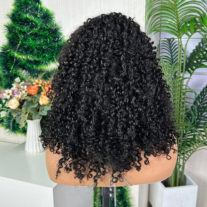 High Quality V-Part Sdd Pixie Curly Wig