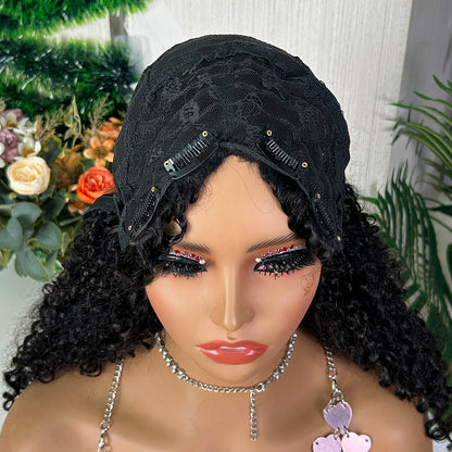 High Quality V-Part Sdd Pixie Curly Wig