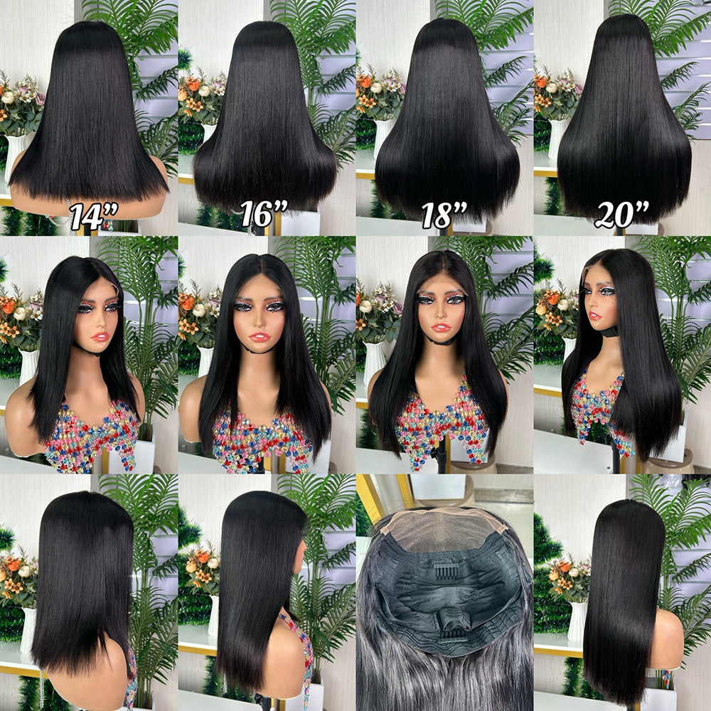 Nature Black Sdd Burmese Closure Super Double Drawn Bob Wigs