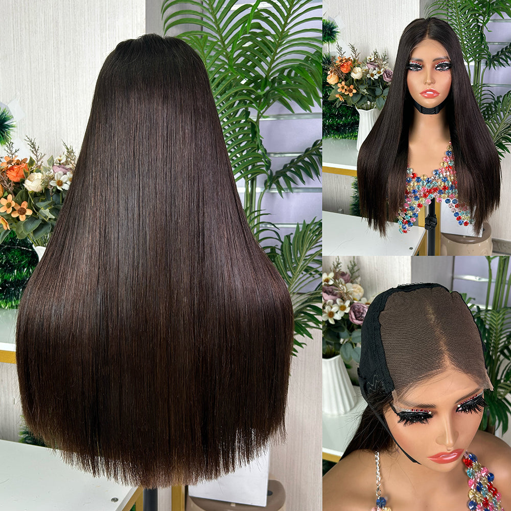 Nature Color Sdd Burmese Closure Super Double Drawn Bob Wigs
