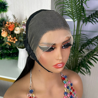 High Quality Nature Black Raw Hair Frontal Super Double Drawn Bob Wigs