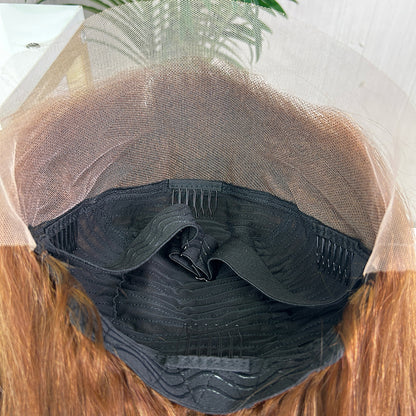 High Quality Honey Brown Frontal Raw Hair Super Double Drawn Bob Wigs