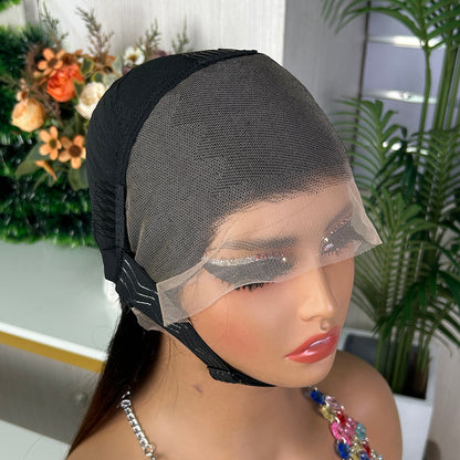 High Quality Black & Honey Brown Frontal Raw Hair Super Double Drawn Bob Wigs