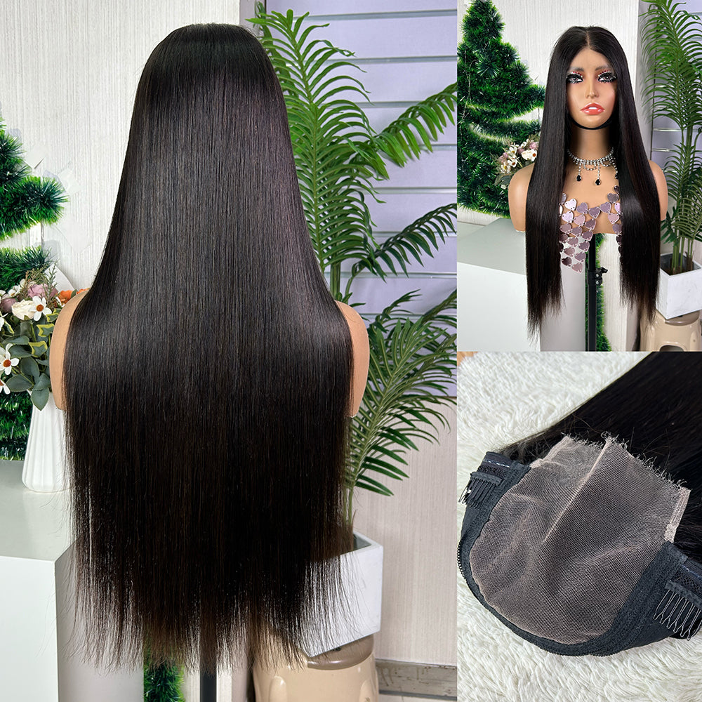Nature Black & Honey Brown 5x5 HD Lace Closure Raw Hair Bob Wigs