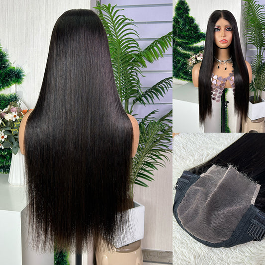 Nature Black & Honey Brown 5x5 HD Lace Closure Raw Hair Bob Wigs