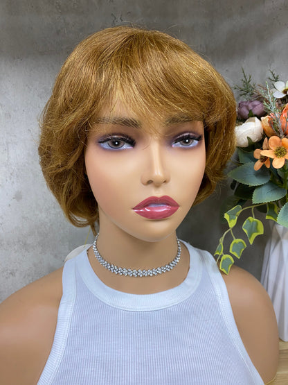 Perruques Cheveux Naturels Rémy Coupe Pixie Cheveux Naturels