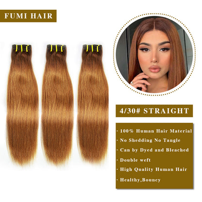 4/30 # cheveux raides Fumi 3 faisceaux de cheveux tisse