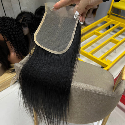 Fermeture à lacet 4x4 pour cheveux raides Fumi de couleur spéciale