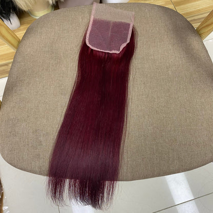 Fermeture à lacet 4x4 pour cheveux raides Fumi de couleur spéciale